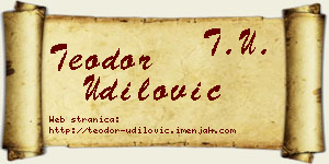 Teodor Udilović vizit kartica